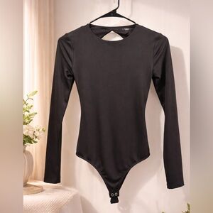 Black Body Contour Thong Bodysuit